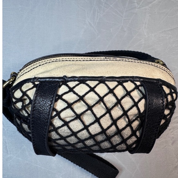 Vintage Juicy Couture‎ Canvas & Leather Net Crossbody Bag